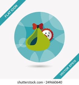 baby flat icon with long shadow,eps10