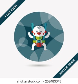 baby flat icon with long shadow,eps10