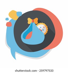 baby flat icon with long shadow,eps10