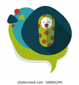 baby flat icon with long shadow,eps10