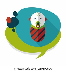 baby flat icon with long shadow,eps10