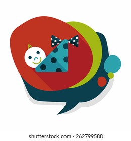 baby flat icon with long shadow,eps10