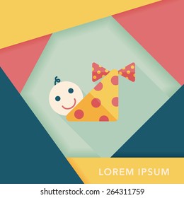 baby flat icon with long shadow,eps10