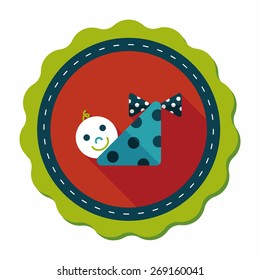 baby flat icon with long shadow,eps10