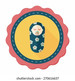 baby flat icon with long shadow,eps10
