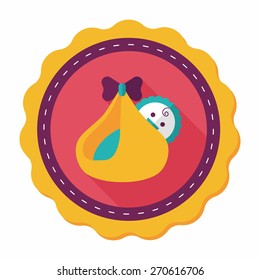 baby flat icon with long shadow,eps10