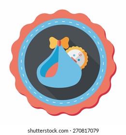 baby flat icon with long shadow,eps10