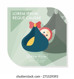 baby flat icon with long shadow,eps10