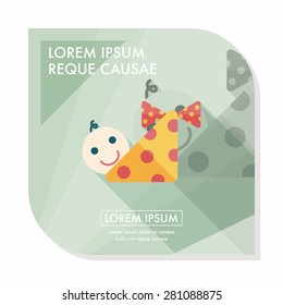 baby flat icon with long shadow,eps10