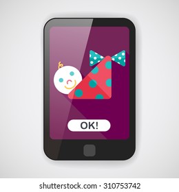 baby flat icon with long shadow,eps10