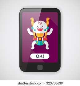 baby flat icon with long shadow,eps10