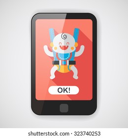 baby flat icon with long shadow,eps10