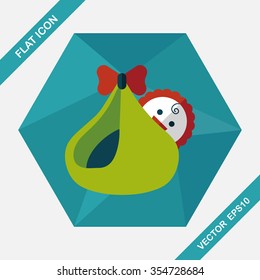 baby flat icon with long shadow,eps10
