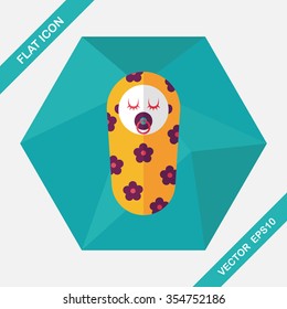 baby flat icon with long shadow,eps10