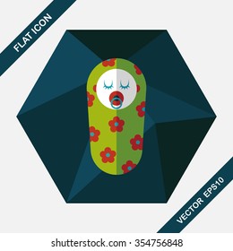 baby flat icon with long shadow,eps10