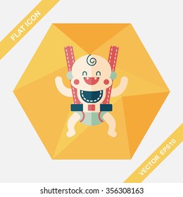 baby flat icon with long shadow,eps10
