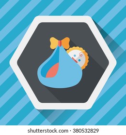 baby flat icon with long shadow,eps10
