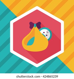 baby flat icon with long shadow,eps10