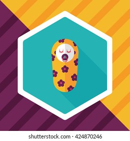 baby flat icon with long shadow,eps10