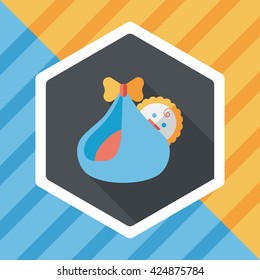 baby flat icon with long shadow,eps10