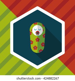 baby flat icon with long shadow,eps10