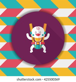 baby flat icon with long shadow,eps10