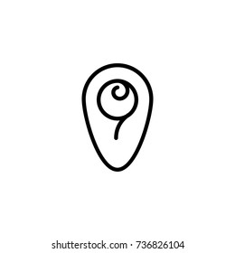 Baby flat icon. Single high quality outline symbol of happy birthday for web design or mobile app. Thin line signs of holiday for design logo, visit card, etc. Outline logo of celebration