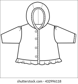 baby flat sketch template isolated