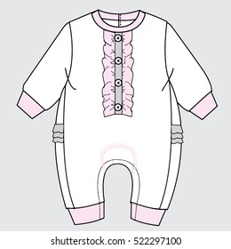 baby flat sketch template isolated 