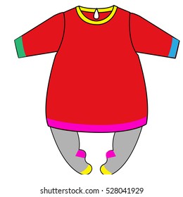 baby flat sketch template isolated 
