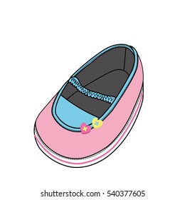 baby flat sketch template isolated