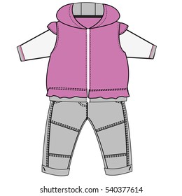 baby flat sketch template isolated