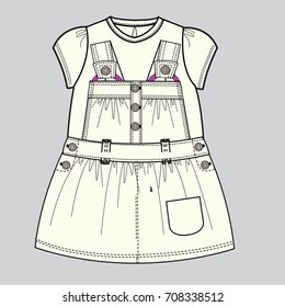 baby flat sketch template isolated