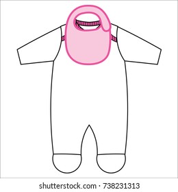 baby flat sketch template isolated