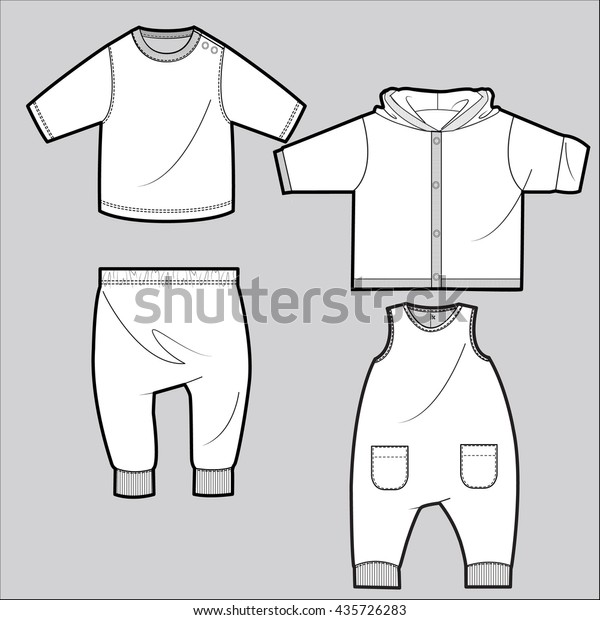 Baby Flat Sketch Template Isolated Stock Vector (Royalty Free) 435726283
