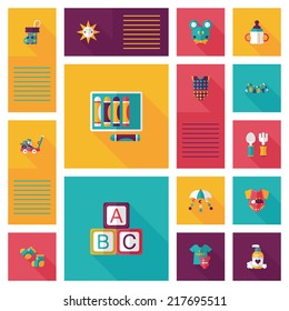 baby flat ui bakcground set