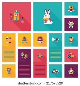 baby flat ui bakcground set