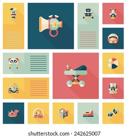 baby flat ui bakcground set