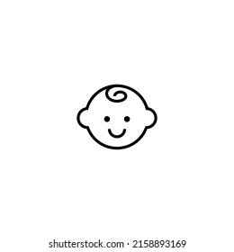 Baby flat vector icon. Newborn vector sign