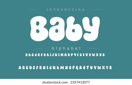 Baby Font. Alphabet. Skript. Schrift. Label .Vintage-Schrift. Für Etiketten und andere Musterdesigns