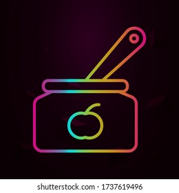 Baby food, apple jam nolan icon Simple thin line, outline vector of Maternity icons for ui and ux, website or mobile application