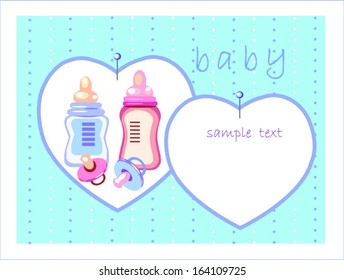 baby, baby food background,blue background.