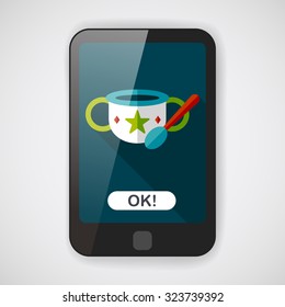 baby food bowl flat icon with long shadow,eps10