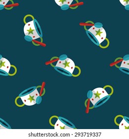 baby food bowl flat icon,eps10 seamless pattern background