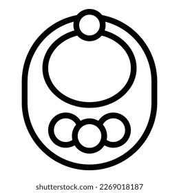 Baby food cloth icon outline vector. Online learn. Teaching childcare