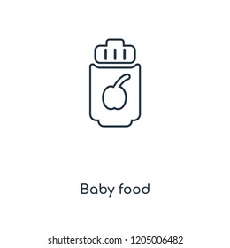 Baby food concept line icon. Linear Baby food concept outline symbol design. This simple element illustration can be used for web and mobile UI/UX.