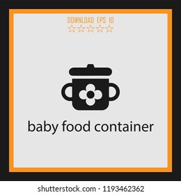 baby food container  vector icon