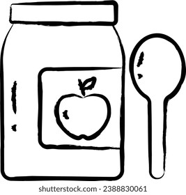 Baby Food hand drawn vector illustration