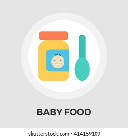 Baby Food Icon Vector. Flat Icon Isolated On The White Background. Editable EPS File. Vector Illustration.