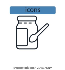baby food icons  symbol vector elements for infographic web